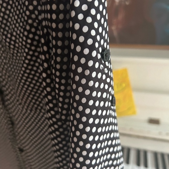 Classic Y2K Black and White Polka Dot Men's Shirt XS - Picture 15 of 16